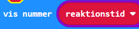 vis nummer reaktionstid