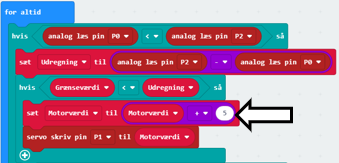 opgave 1 screenshot servovaerdi